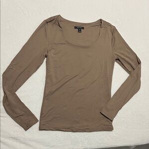 RW&CO. Women's Tan Long Sleeve Blouse